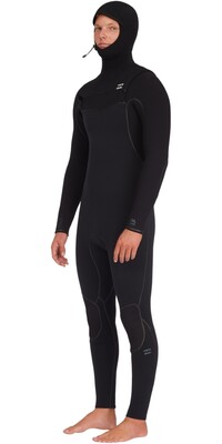 2024 Billabong Mens Furnace 6/5mm Hooded Chest Zip Wetsuit ABYW200115 - Black